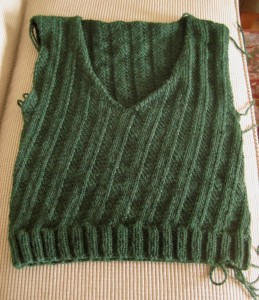 sweater in progress